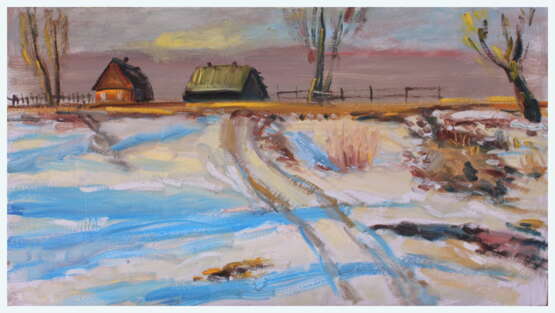 «À la fin de l'hiver» Carton Peinture à l'huile Impressionnisme Peinture de paysage 2019 - photo 2