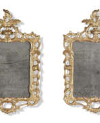 Vergoldetes Holz. A PAIR OF GEORGE II GILTWOOD MIRRORS