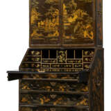 A CHINESE EXPORT BLACK-AND-GILT LACQUER BUREAU CABINET - photo 1