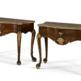 A PAIR OF ENGLISH GILT-GESSO AND WALNUT SIDE TABLES - photo 4
