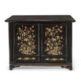 AN ASIAN EXPORT MOTHER-OF-PEARL INLAID BLACK LACQUER CABINET - photo 1