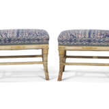 A PAIR OF DIRECTOIRE STYLE GREY-PAINTED AND PARCEL-GILT TABOURETS - photo 2