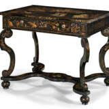 A WILLIAM AND MARY BLACK, GILT AND POLYCHROME-JAPANNED SIDE TABLE - фото 1