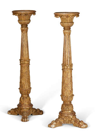 A PAIR OF REGENCY GILTWOOD TORCHÈRES - photo 3