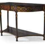 A GEORGE III BLACK, RED AND GILT-DECORATED CONSOLE TABLE - photo 3