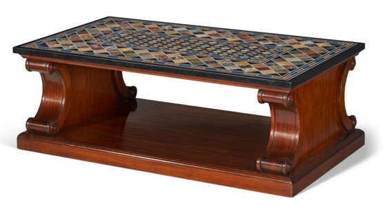 A SPECIMEN MARBLE AND HARDSTONE LOW TABLE - photo 1