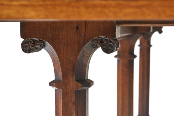 AN ENGLISH GOTHIC-REVIVAL OAK REFECTORY TABLE - photo 5