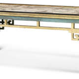 A GREEN-PAINTED, PARCEL-GILT, AND EBONIZED LOW TABLE - фото 1