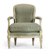 A LOUIS XVI CREAM-PAINTED BEECHWOOD FAUTEUIL - фото 3