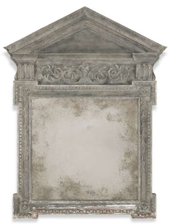 A KENTIAN STYLE GRAY-PAINTED MIRROR - photo 1