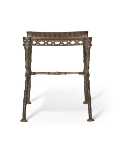 A FRENCH CAST-IRON 'CURULE' STOOL - photo 3