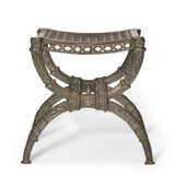 A FRENCH CAST-IRON 'CURULE' STOOL - photo 4