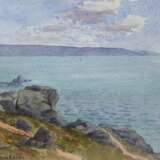 Arnheim, Clara (1870 Berlin-1943 Theresienstadt) "Blick auf die Ostsee", Aquarell, sign. u.l., 24x28 cm, im Passepartout hinter Glas und Rahmen (Malerin und Schriftführerin im "Verein Berliner Künstlerinne… - фото 1