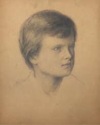Monogrammist &amp;quot;A.v.W.&amp;quot;, wohl Anton von Werner (1843 Frankfurt/O.-1915 Berlin) &amp;quot;Porträt eines jungen Mädchens&amp;quot;, Bleistiftzeichnung, über der linken Schulter sign. &amp;quot;A.v.W.&amp;qu…