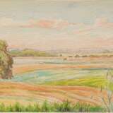 Dolberg, Helene (1881 Barkow-1979 Hildesheim) "Weite Seenlandschaft", Aquarell, sign. u.l., Flecke durch Klebepunkte, 21x27,5 cm, ungerahmt (seit 1925 Teilnahme an Ausstellungen in Leipzig, Rostock und Schweri… - photo 1