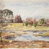 Diener, Rolf (1906 Gößnitz-1988 Hamburg) "Herbst", Aquarell, rückseitig Nachlaßstempel, am linken Rand rep., 32x46,5 cm (Maler und Grafiker, seit 1910 in Hamburg ansässig, LK-Schule unter Arthur Illies, fand im… - photo 1