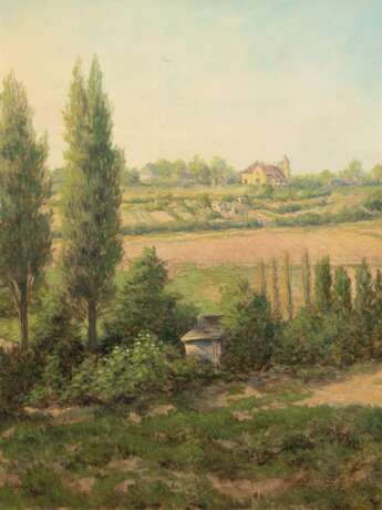 Hackländer, Alfred (1907 Solingen-?) "Landschaft", Öl/ Hartfaser, sign. u.r., 80x60 cm, Rahmen - Foto 1