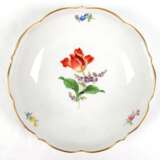 Meissen-Schale, rund, Bunte Blume 2 mit Goldrand, 1. Wahl, Dm. 18 cm - фото 1