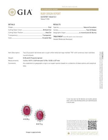 SET OF RUBY AND DIAMOND EARRINGS AND RING - photo 9
