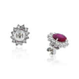 RUBY AND DIAMOND EARRINGS AND RING - photo 5