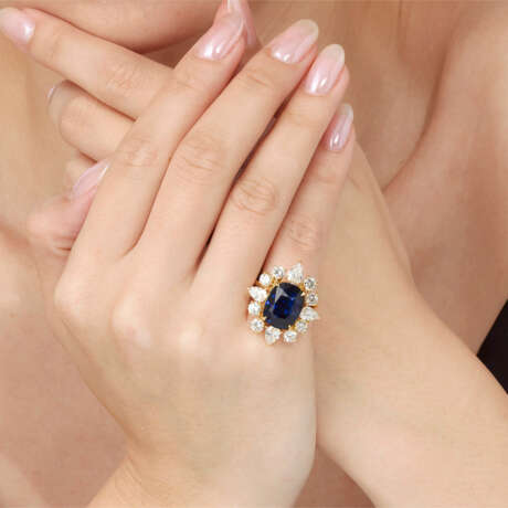 FRED SAPPHIRE AND DIAMOND RING - photo 3