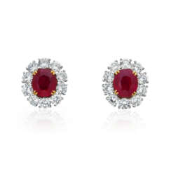 NO RESERVE - RUBY AND DIAMOND EARRINGS