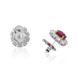 NO RESERVE - RUBY AND DIAMOND EARRINGS - фото 2