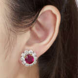 NO RESERVE - RUBY AND DIAMOND EARRINGS - photo 3