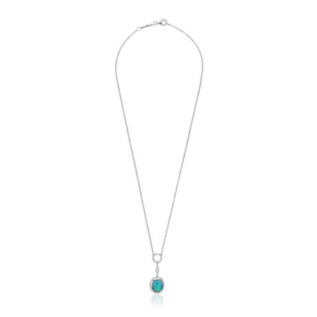 DAVID MORRIS OPAL AND DIAMOND NECKLACE AND EARRINGS - фото 2