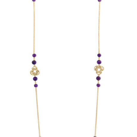 BULGARI MULTI-GEM 'ALLEGRA' PENDENT NECKLACE AND BRACELET; TOGETHER WITH A TIFFANY & CO. AMETHYST 'PALOMA PICASSO' SAUTOIR - Foto 5