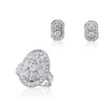 NO RESERVE - DIAMOND EARRINGS AND RING - Foto 1