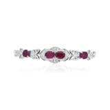 SET OF RUBY AND DIAMOND NECKLACE, BRACELET AND RING - Foto 8