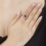 SET OF RUBY AND DIAMOND NECKLACE, BRACELET AND RING - Foto 14