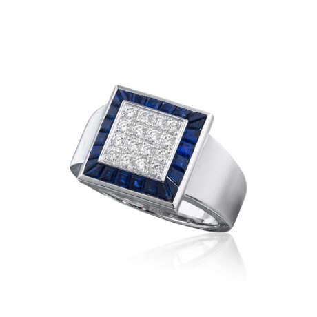 NO RESERVE - PIAGET SAPPHIRE AND DIAMOND RING AND CUFFLINKS - Foto 2