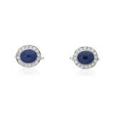 NO RESERVE - SAPPHIRE AND DIAMOND RING AND CUFFLINKS - фото 4