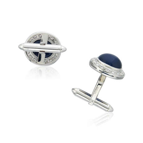 NO RESERVE - SAPPHIRE AND DIAMOND RING AND CUFFLINKS - фото 5