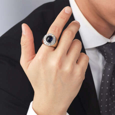 NO RESERVE - SAPPHIRE AND DIAMOND RING AND CUFFLINKS - Foto 6