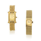 HERMÈS AND VACHERON CONSTANTIN GOLD WRISTWATCH; TOGETHER WITH A BOUCHERON DIAMOND AND GOLD WRISTWATCH - фото 1