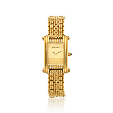 HERMÈS AND VACHERON CONSTANTIN GOLD WRISTWATCH; TOGETHER WITH A BOUCHERON DIAMOND AND GOLD WRISTWATCH - фото 5