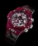 Self-winding. HUBLOT, BIG BANG UNICO RED SAPPHIRE CAMO, LIMITED EDITION OF 18 PIECES, REF. 411.JR.0190.RX.CAM22