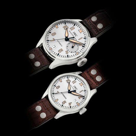 IWC, A SET OF TWO PILOT'S WRISTWATCHES: BIG PILOT'S "FATHER" EDITION (REF. 500413) AND PILOT'S MARK XVI "SON" EDITION (REF. 325512) - photo 1