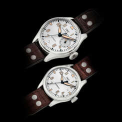 IWC, A SET OF TWO PILOT'S WRISTWATCHES: BIG PILOT'S "FATHER" EDITION (REF. 500413) AND PILOT'S MARK XVI "SON" EDITION (REF. 325512)