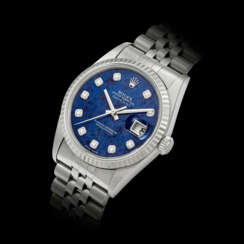 ROLEX, DATEJUST WITH SODALITE AND DIAMOND-SET DIAL, REF. 16234
