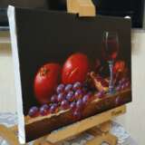 Натюрморт с гранатами Canvas on the subframe Oil Classical Realism Still life Russia 2024 - photo 3