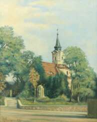 Stoermer, Marga Malerin des 20. Jh.. ''Kirche zwischen Bäume…