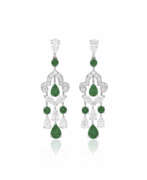 Emeralds. GRAFF EMERALD AND DIAMOND EARRINGS