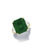 Emeralds. BULGARI EMERALD AND DIAMOND RING