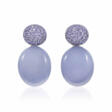 HEMMERLE CHALCEDONY AND COLORED SAPPHIRE EARRINGS - Archives des enchères