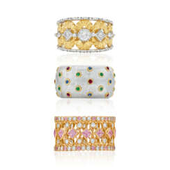 NO RESERVE | BUCCELLATI GROUP OF DIAMOND AND MULTI-GEM RINGS