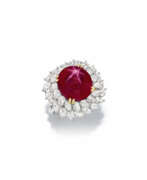 Ruby. STAR RUBY AND DIAMOND RING